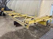 2 Ton, Abell-Howe, underhung bridge crane, 25' length between runway, 12" I beam height, 7' trilly length