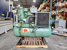 125 psi, Gardner Denver #BESFB, Rotary Screw Compressor, electric, skid mounted, 20 HP, 51.2/25.6 amps