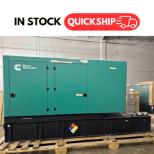 200 KW Cummins #C200D6D, Commercial Diesel Generator, 1800 RPM, 351 gallon fuel tank, 120/208 Volts, 3PH