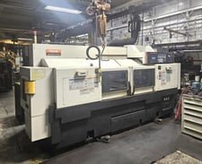 Mazak #Multiplex-6300, 5-Axis CNC Lathe, 12.2" X, 23.82" Z, 16.9" swing, 25.59" machining length, 3" bar, 12"