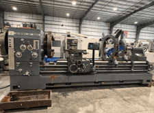 39-3/8" x 120" Geminis #GE-1000, Engine Lathe, 28-3/8" swing over cross slide, 48-3/4" swing in gap, 20.25"