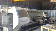 37.43" x 157" Hankook #PROTEC-9NC, Hollow Spindle Lathe, 21.1" X, 151" Z, 24.8" swing over cross slide, 151"