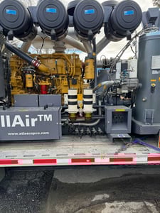 1525 cfm, 365 psi, Atlas Copco #XRVO1550CD7, air compressor, 56 hours, 700 HP Caterpillar C18 engine, Tier 3