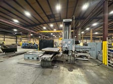 5-1/8" Wotan #B-130S, horizontal boring mill, 60" x 67" table, 2-Axis Newall C080 digital read out, pendant