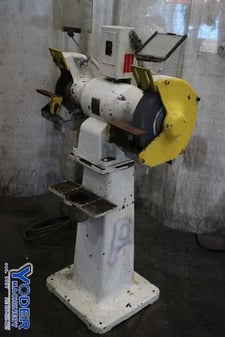 Powermatic #2100-25, double end grinder, 12" x 2" wheel diameter, 2 HP, eye shields, water tray