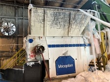 Vecoplan #VAZ-1600M-FF, film & fiber shredder, 63" x 80" capacity, 15" diameter rotor, 120 RPM, 6.3 cu.yd.
