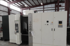 Averex #HS550K, 4-Axis Horizontal Machining Center, 31.5" X, 31.5" Y, 40" Z, 19.6" overall Pallet, 40 HP
