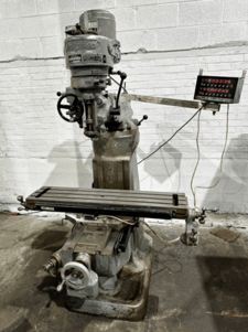 Bridgeport #1-HP, Vertical Mill, 9" x 42" table, digital read out
