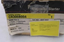 General Electric CR306B004 Magnetic Motor Starter, Thermal, 480V AC 6VDK8 NEW WITH BOX #3704CC