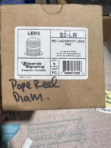 New open box edwards signaling 92-lr / 92lr replacement lens stk l726cc
