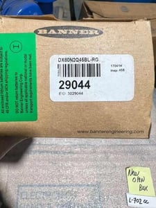 BANNER ENGINEERING DX80N2Q45BL-RG / 29044 Sensor NEW OPEN BOX STK L702CC