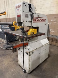 35 Ton, Mega Punch #SMGP-35, sngl end hydraulic press, 18" throat, 4" stroke, 11-5/8" open, 7-5/8" Shut