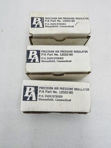 New p/a industries pneumatic pressure regulator 12022-80 - lot of 3 stk 2326