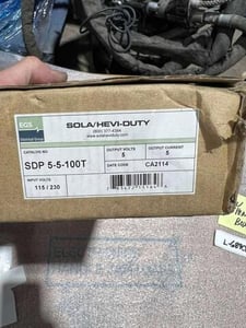 NEW OPEN BOX Emerson SDP 5-5-100T SolaHD Power Supply STK L689CC