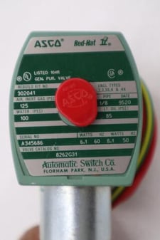 NEW Asco Red Hat Solenoid Valve 1/8" Pipe 6.1 W 8262G31 STOCK H1179A