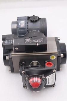 Valworx 530185 ap085 pneumatic actuator w/ 529102a solenoid 529910a valve #010-a