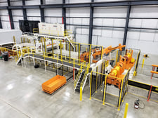 Auto Feed Co., Laser blanking line, 74" x 0.225", RL, 75000 lb. coil, 21-25" ID, 32-96" outside dimension, AB