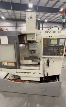 Sharp #SV-2412, CNC Vertical Machining Center, 3-Axis, 24" X, 12" Y, 18" Z, 12" x 27.5" Table, 7.5 HP, 8000