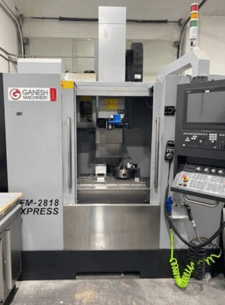 Ganesh #VFM-2818, CNC Vertical Machining Center, 3-Axis, 27.9" X, 17.7" Y, 18.1" Z, 16.53" x 29.92" Table, 15