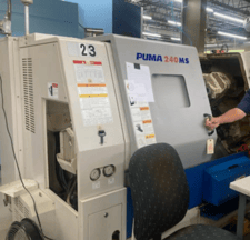 Daewoo Doosan #Puma-240MS, 3-Axis CNC Lathe, 21.6" swing, 13.77" turning diameter, 17.28" machining length