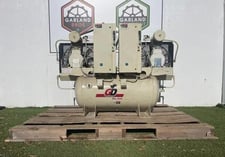 Gardner Denver #MTOII, Duplex Reciprocating Oil-Less Air Compressor, 2 HP, 460 V., 60 Gal Tank