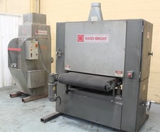 36" Rand-Bright #S36x75, belt grinder & dust collector, 20 HP, 0-60 FPM, #62629