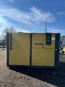 1014 CFM, 110 Psig, Kaeser #ES-290, Screw Compressor, 1800 RPM, 200 Hp, 3 Ph, 460 V., 1999