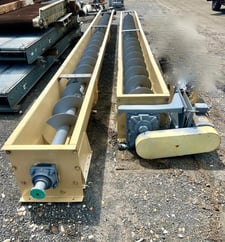 16" diameter x 51' L Dorris #203TL25, Screw Conveyor, 17" Trough, 15-1/2" Flights, 7.5 HP