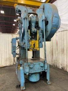 95 Ton, Bliss #28, OBI back geared press, 6" stroke, 17" Shut Height, 37" x 29" bed, air clutch