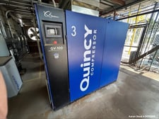 Quincy #QGV-100, rotary screw air compressor, 100 HP, VSD, 460 V., Badger PXE Control, sound attenuated