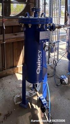 Quincy Air Treatment Unit, vertical steel air separator, 150 psi @ 300°F, bolted top, legs, 2022 (3