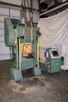 60 Ton, FlexoPress #SA60-30-24, straight side double crank, 2" stroke, 8" Shut Height, 2" ram adj., 100-400