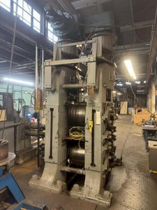 8" x 20" x 22" Bliss, 4-HI powered rolling mill, 100 HP, 5" roll adj., 40" passline, start/stop