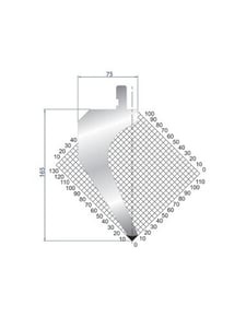 60 Ton, Eurostamp #1031, Gooseneck Punch, Top Die, 32.9" length x 6.5" height, flame hardened