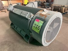1000 HP 1200 RPM Siemens, Frame SH450, TEFC BB, 4000 Volts