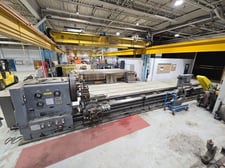 48" x 360" Leopoldo Pontiggia, engine lathe, 46" chuck, manual gearbox