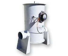 Mac Process #ILFB6, inline absolute air filter, 6" OD, 1100 cfm