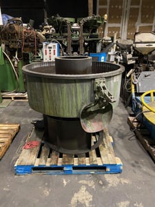 Sweco #FM-10HA, vibratory finisher, 44-1/2" ID bowl, 14-1/2" bowl depth, 5 HP, rubber lined