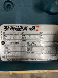 50 HP 1750/2100 RPM Reliance, Frame LC2115ATZ, DP, 500 VA, 300 VF