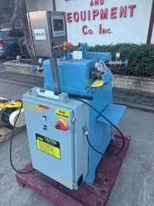 3.5" x 7.5" Keith Machinery, 3 roll mill, Stainless steel, cored rolls, AB controls