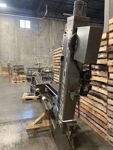 Cousins #4100T-FSR, Free-Standing Rear Mount Semi-Automatic Pallet Stretch Wrapper, 50" x 50" max. load size