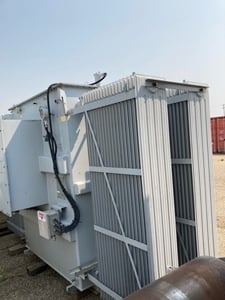 7500 KVA, 24940/14400 Primary, 4160 DELTA Secondary Carte, transformer, 3ph, Onan, 2001