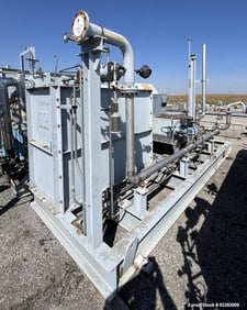 Xchanger #AA-1750, Air Cooled Heat Exchanger, 24" Fan, 30 HP Motor, w/ silencer, Carbon Steel frame, skid