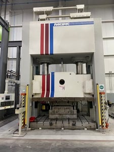 1350 Ton, Pacific #1350D, straight side hydraulic press, 48" stroke, 18" Shut Height, AB Panelview Plus 1000