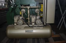 41.8 ACFM, Dekker #RML051T2-40-CS, Duravane dual pump rotary vane vacuum pump system w/medical Control panel