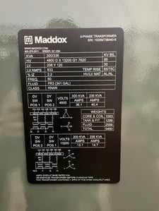 300/336 KVA 4800 Delta Primary, 208Y/120 Secondary, 3 phase, Padmount Transformer, Ready To Ship