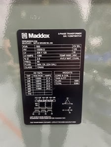 500 KVA 13200 Delta Primary, 208Y/120 Secondary, 3 phase, Padmount Transformer, Ready To Ship