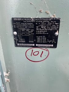 500 KVA 13200GY/7620 Primary, 480Y/277 Secondary, 3 phase, Padmount Transformer