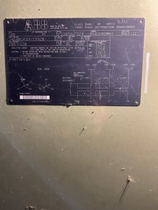 500 KVA 34500GY/19920 Primary, 208Y/120 Secondary, 3 phase, Padmount Transformer