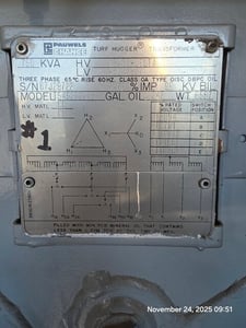 750 KVA 12470 Delta Primary, 480Y/277 Secondary, 3 phase, Padmount Transformer (2 available)
